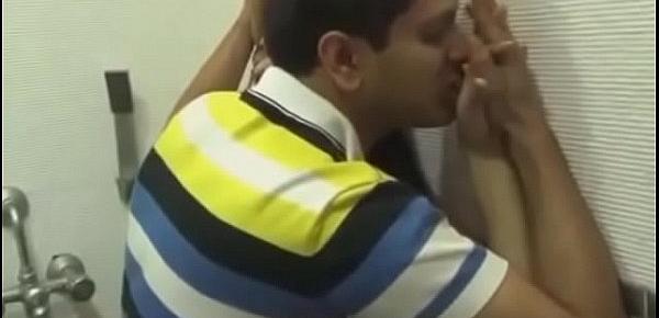  Hot indian couple kissing in bathroom